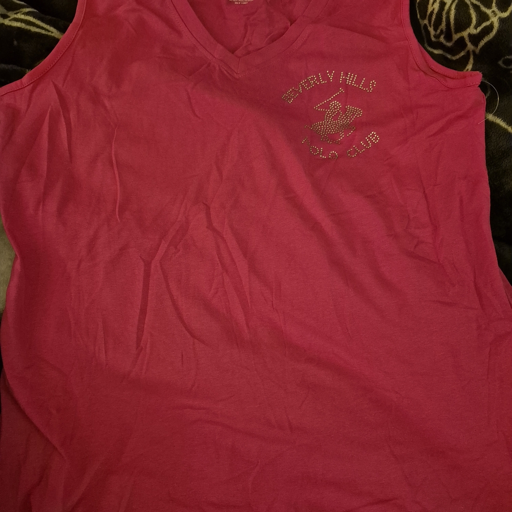 Beverly Hills Polo Club Vivid Pink Tank Top